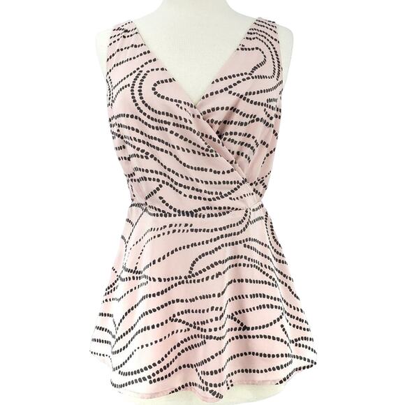 SALE Cabi #273 Sophia Pink Faux Wrap Tank Top Size 0 - Picture 2 of 7